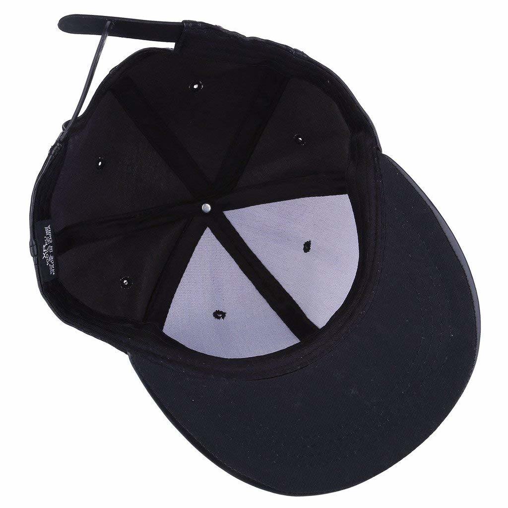 Sedex Audit Men Baseball Cap HipHop Style PU Leather Flatbill Trunker